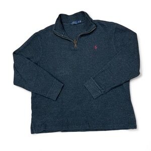 Ralph Lauren Charcoal Dark Grey Quarter Zip Pullover